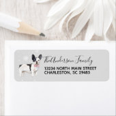 Franse Bulldog Vakantie Kerstmis Adres Frenchie Etiket (Insitu)