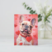 Franse Bulldog Valentijnsdag Briefkaart (Staand voorkant)