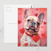 Franse Bulldog Valentijnsdag Briefkaart (Voorkant / Achterkant)