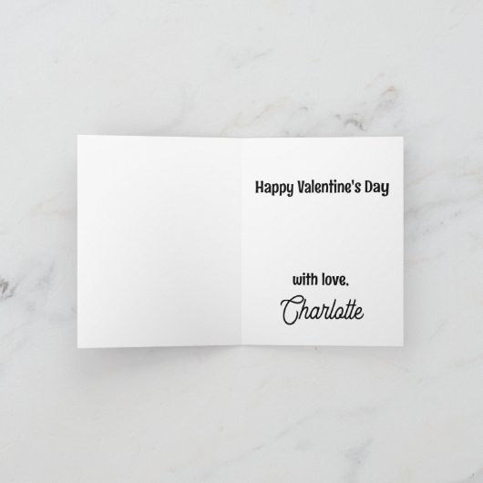 Franse Bulldog Valentijnsdag Kaart (Binnen)