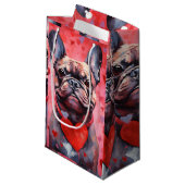 Franse Bulldog Valentijnsdag Klein Cadeauzakje (Voorkant Gekanteld)