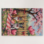 Franse Bulldog Valentijnsdag Kunst Legpuzzel (Horizontaal)