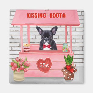 Franse Bulldog Valentijnsdag Kus Booth Magneet