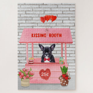 Franse Bulldog Valentijnsdag Kusstand Legpuzzel