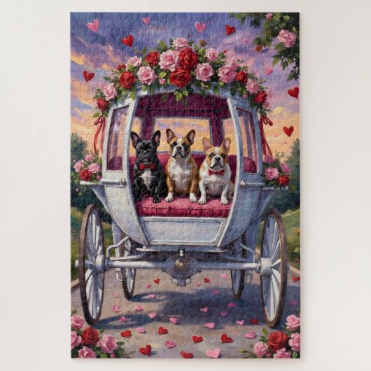 Franse Bulldog Valentijnsdag Legpuzzel (Verticaal)