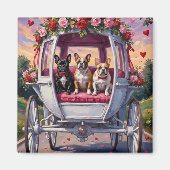 Franse Bulldog Valentijnsdag Magneet (Voorkant)