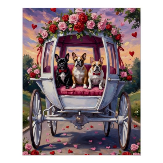 Franse Bulldog Valentijnsdag  Perfect Poster (Voorkant)