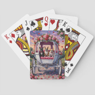 Franse Bulldog Valentijnsdag Pokerkaarten