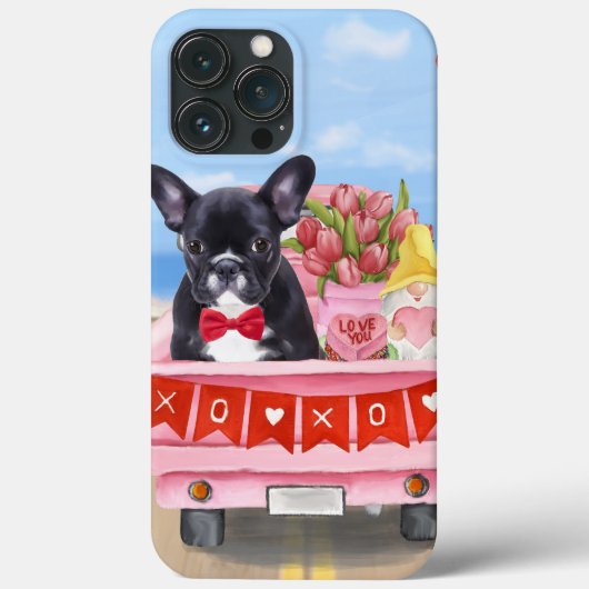 Franse Bulldog Valentijnsdag Truck Case-Mate iPhone Case (Achterkant)