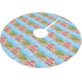 Franse Bulldog Valentijnsdag Truck Kerstboom Rok (Gekanteld)