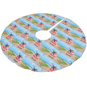 Franse Bulldog Valentijnsdag Truck Kerstboom Rok (Gekanteld)