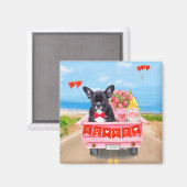 Franse Bulldog Valentijnsdag Truck Magneet (Voorkant / Achterkant)