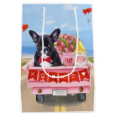 Franse Bulldog Valentijnsdag Truck Medium Cadeauzakje (Achterkant)