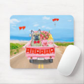 Franse Bulldog Valentijnsdag Truck Muismat (Met muis)