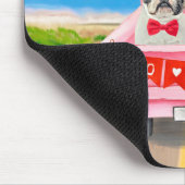 Franse Bulldog Valentijnsdag Truck Muismat (Hoek)