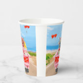 Franse Bulldog Valentijnsdag Truck Papieren Bekers (Links)