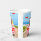 Franse Bulldog Valentijnsdag Truck Papieren Bekers (Rechts)