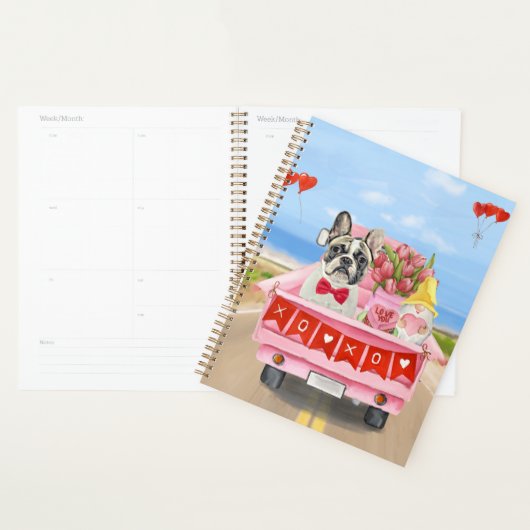 Franse Bulldog Valentijnsdag Truck Planner (Display)