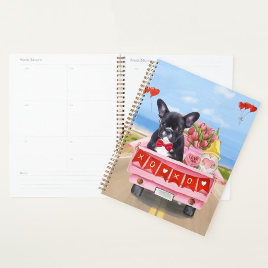 Franse Bulldog Valentijnsdag Truck Planner (Display)