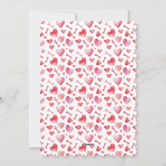 Franse Bulldog Valentijnsdag Woof-tastic Fun Feestdagenkaart (Achterkant)