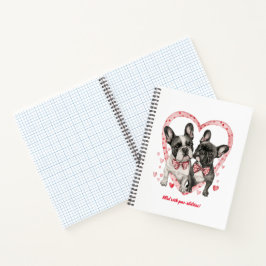 Franse Bulldog Valentijnsdag Woof-tastic Fun Notitieboek
