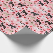 Franse Bulldog Valentijnse  inpakpapier (Hoek)