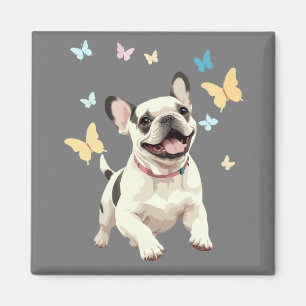 Franse Bulldog Vector Schilderen Schattig Fun Anim Magneet