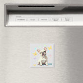 Franse Bulldog Vector Schilderen Schattig Fun Anim Magneet (Insitu (Vaatwasser))
