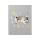 Franse Bulldog Vector Schilderen Schattig Fun Anim Notitieblok (Linkerzijde)