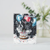 Franse Bulldog Verjaardag Briefkaart (Staand voorkant)