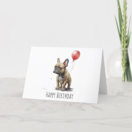 Franse Bulldog Verjaardag Kaart - Franse Kaart