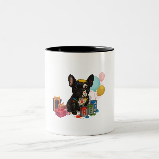 Franse Bulldog Verjaardag Mok – Fun Coffee Cup (Center)