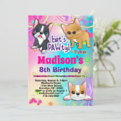 Franse Bulldog verjaardagsfeestje Kaart (Staand voorkant)