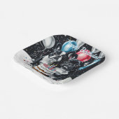 Franse Bulldog verjaardagsfeestje Papieren Bordje (Gebogen)