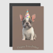 Franse Bulldog Verjaardagskaart (Voorkant / Achterkant)
