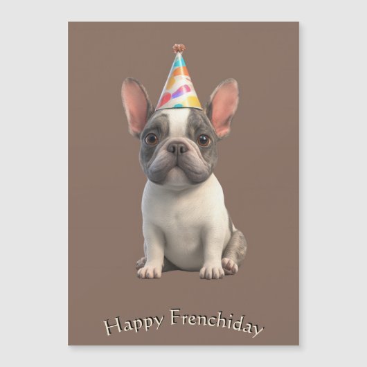 Franse Bulldog Verjaardagskaart (Voorkant)
