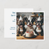 Franse bulldog verjaardagskaart, Franse bulldog Kaart (Voorkant / Achterkant)