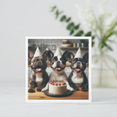 Franse bulldog verjaardagskaart, Franse bulldog Kaart (Staand voorkant)