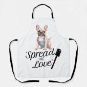 Franse Bulldog verspreidt de liefde Schort (Voorkant)