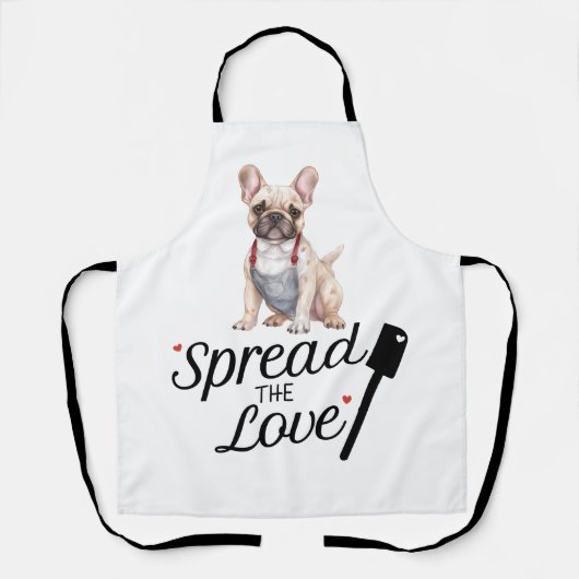 Franse Bulldog verspreidt de liefde Schort (Voorkant)