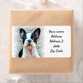 Franse bulldog verzendlabel (Insitu)