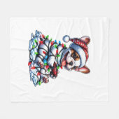 Franse Bulldog Video Game Controller Light Snow Sa Fleece Deken (Voorkant (Horizontaal))