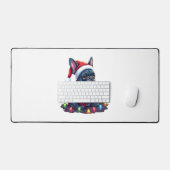 Franse Bulldog Videospel Controller Licht Sneeuw S Bureaumat (Keyboard & Muis)