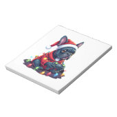 Franse Bulldog Videospel Controller Licht Sneeuw S Notitieblok (Linkerzijde)