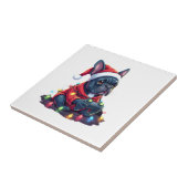 Franse Bulldog Videospel Controller Licht Sneeuw S Tegeltje (Zijkant)