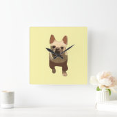 Franse Bulldog Vierkante Klok (Huis)
