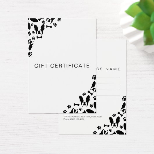 Franse bulldog visitekaartje (Bureau)