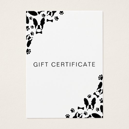 Franse bulldog visitekaartje (Voorkant)