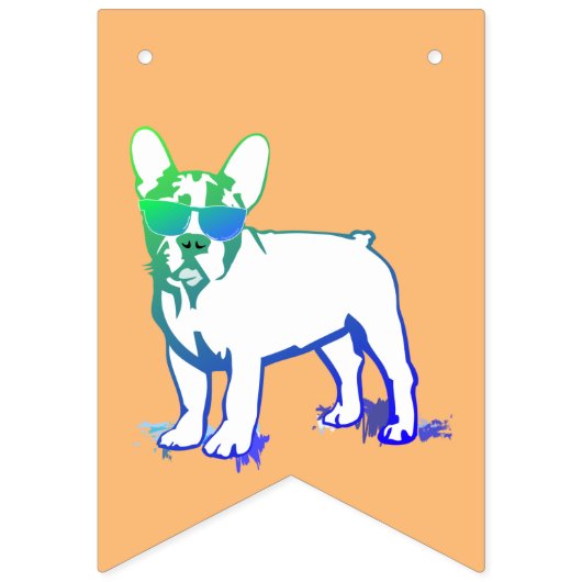 Franse Bulldog vlaggen Vlaggetjes (Tweede vlag)
