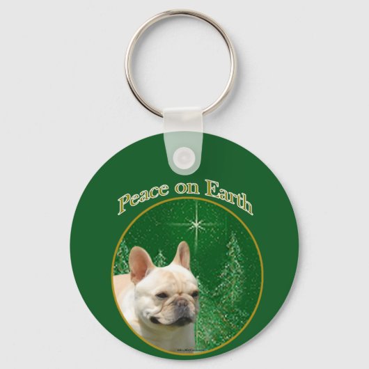 Franse Bulldog vrede Sleutelhanger (Voorkant)